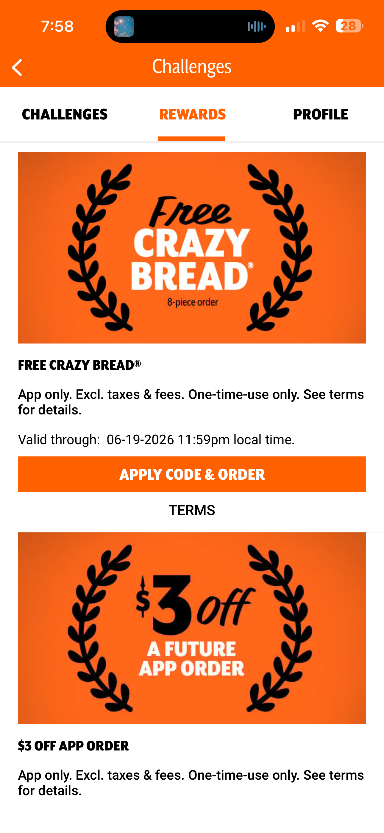 Original deals screen
