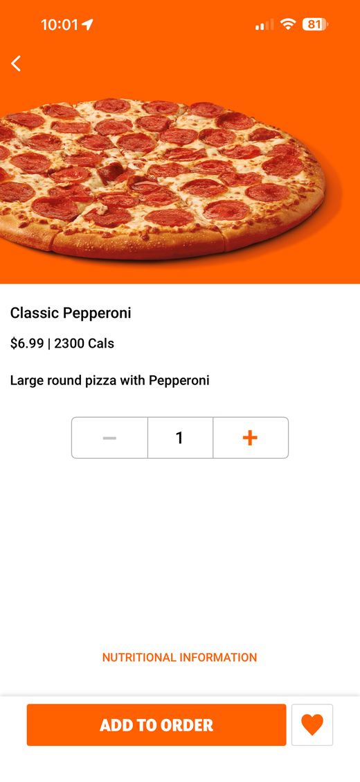 Original app - no item detail exists